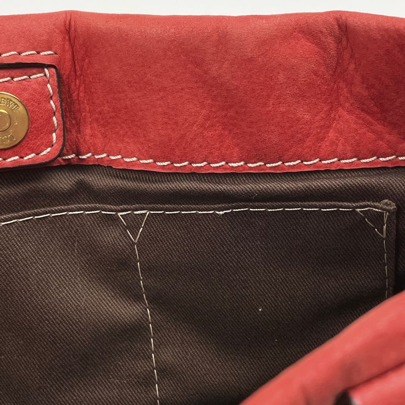 Loewe Anagram Tote Bag Logo Shoulder Bag Tassel Tote Leather Red Women