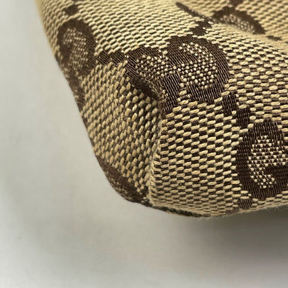 Gucci GG Pattern Waist Bag Waist Pouch Sherry Line Web Body Bag GG Canvas Beige