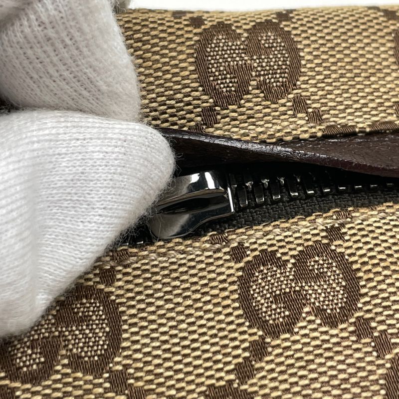 Gucci GG Pattern Waist Bag Waist Pouch Sherry Line Web Body Bag GG Canvas Beige