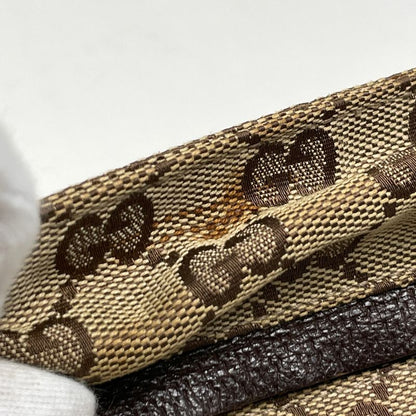 Gucci GG Pattern Waist Bag Waist Pouch Sherry Line Web Body Bag GG Canvas Beige