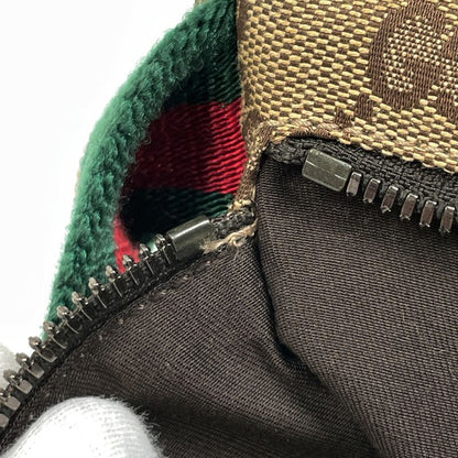 Gucci GG Pattern Waist Bag Waist Pouch Sherry Line Web Body Bag GG Canvas Beige