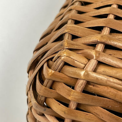 Fendi Basket Handbag Zucca Patterned Tote Handbag Rattan Brown 15498 Women