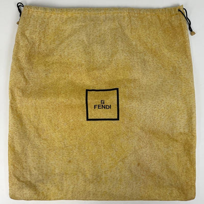 Fendi Basket Handbag Zucca Patterned Tote Handbag Rattan Brown 15498 Women