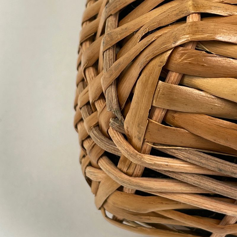 Fendi Basket Handbag Zucca Patterned Tote Handbag Rattan Brown 15498 Women