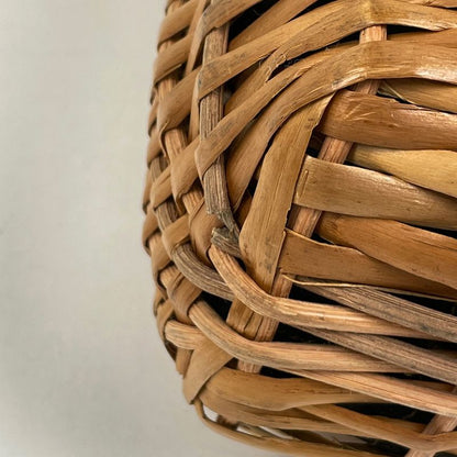 Fendi Basket Handbag Zucca Patterned Tote Handbag Rattan Brown 15498 Women