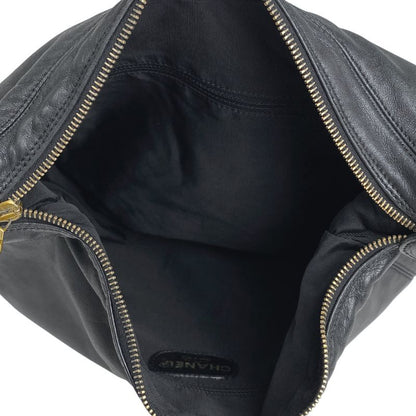 Chanel Coco Mark Plastic Handle Bag One Shoulder Handbag Leather Black Women