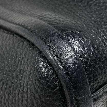 Gucci Soho Handbag Interlocking G Handbag Leather Black 336751 Women