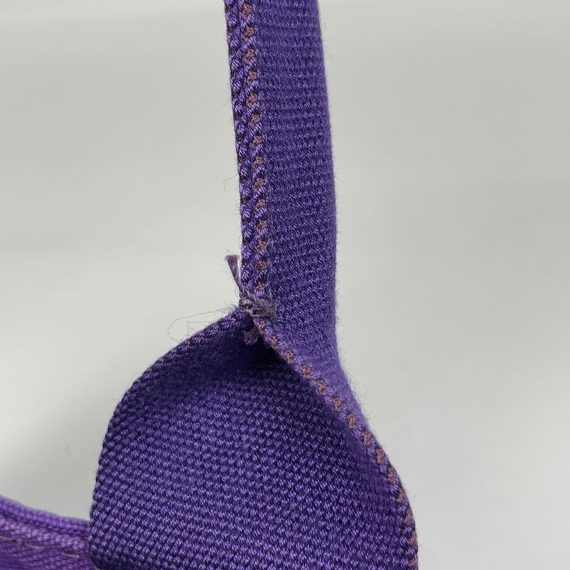 Prada Canapa Tote Logo Handbag Tote Canvas Purple Women