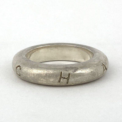 Chanel Logo Ring Size 12 Silver 925 Silver Ladies