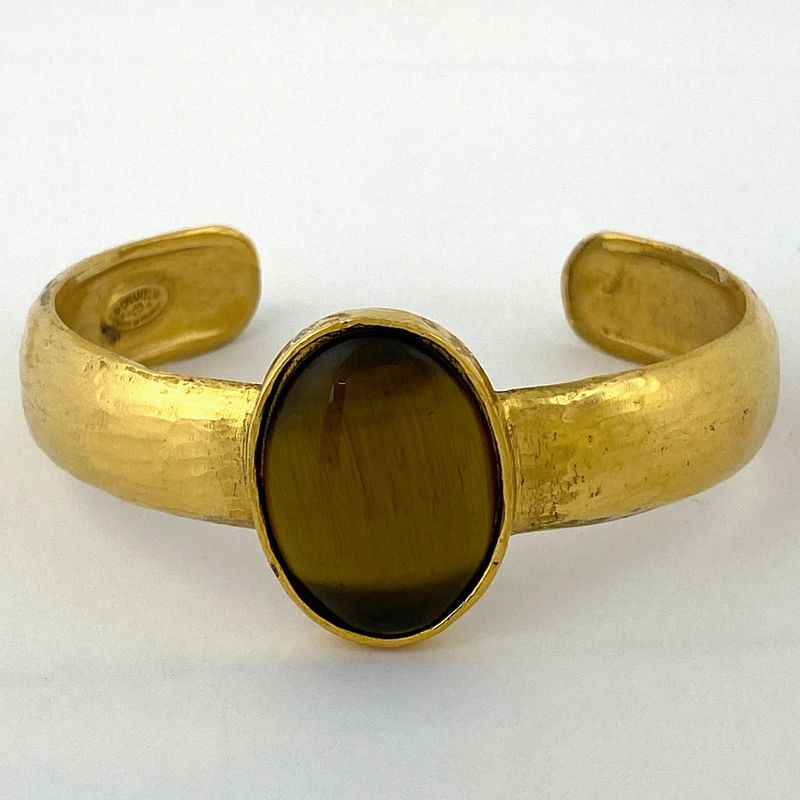 Chanel Coco Mark Bangle Color Stone Gripore Bangle GP Gold Ladies