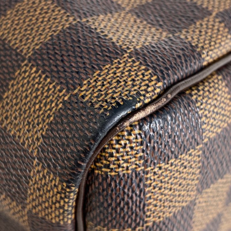 Louis Vuitton Speedy 30 Handbag Boston Commuter Shopping Handbag Damier Brown