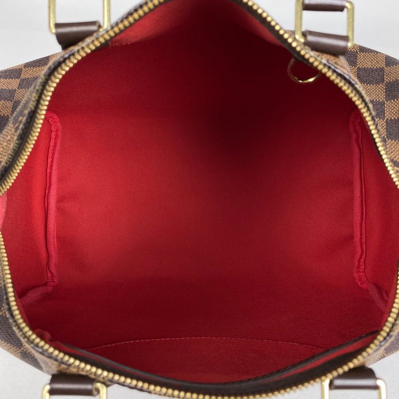 Louis Vuitton Speedy 30 Handbag Boston Commuter Shopping Handbag Damier Brown