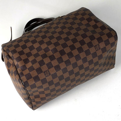 Louis Vuitton Speedy 30 Handbag Boston Commuter Shopping Handbag Damier Brown