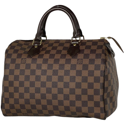 Louis Vuitton Speedy 30 Handbag Boston Commuter Shopping Handbag Damier Brown