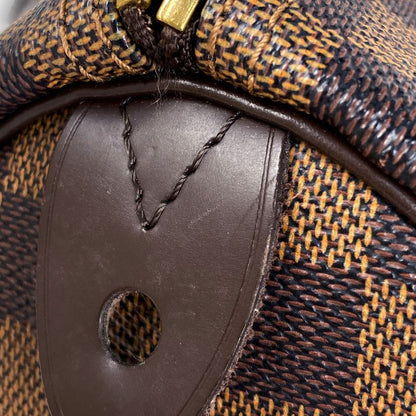 Louis Vuitton Speedy 30 Handbag Boston Commuter Shopping Handbag Damier Brown