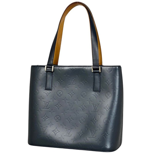 Louis Vuitton Stockton Shoulder Bag Tote Bag Monogram Matte Blue M55115 Women