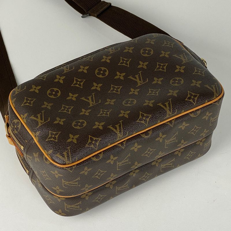 Louis Vuitton Reporter PM Crossbody Shoulder Bag Monogram Brown M45254 Women