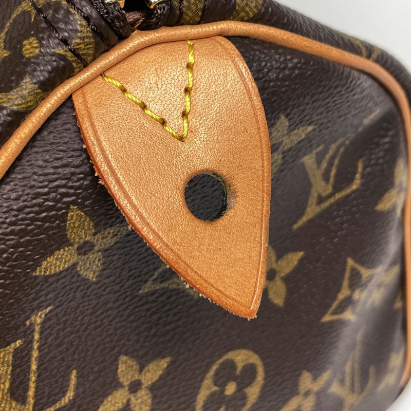 Louis Vuitton Speedy 25 Boston Bag Commuter Handbag Monogram Brown M41528 Women