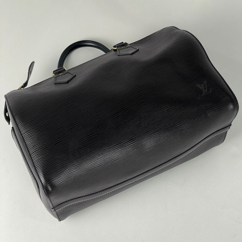 Louis Vuitton Speedy 30 Boston Bag Commuter Handbag Epi Noir Black (black)
