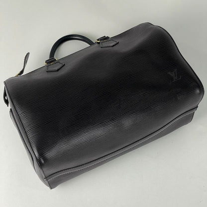 Louis Vuitton Speedy 30 Boston Bag Commuter Handbag Epi Noir Black (black)