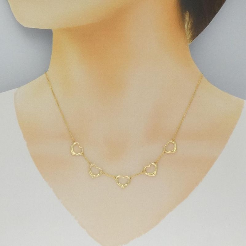 Tiffany & Co Open Heart 5P Necklace