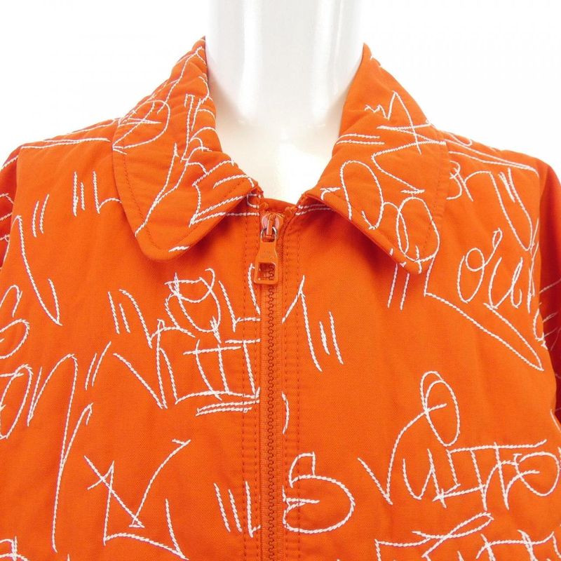 Louis Vuitton Embroidered Denim Bomber Hnb25wnd9 Jacket