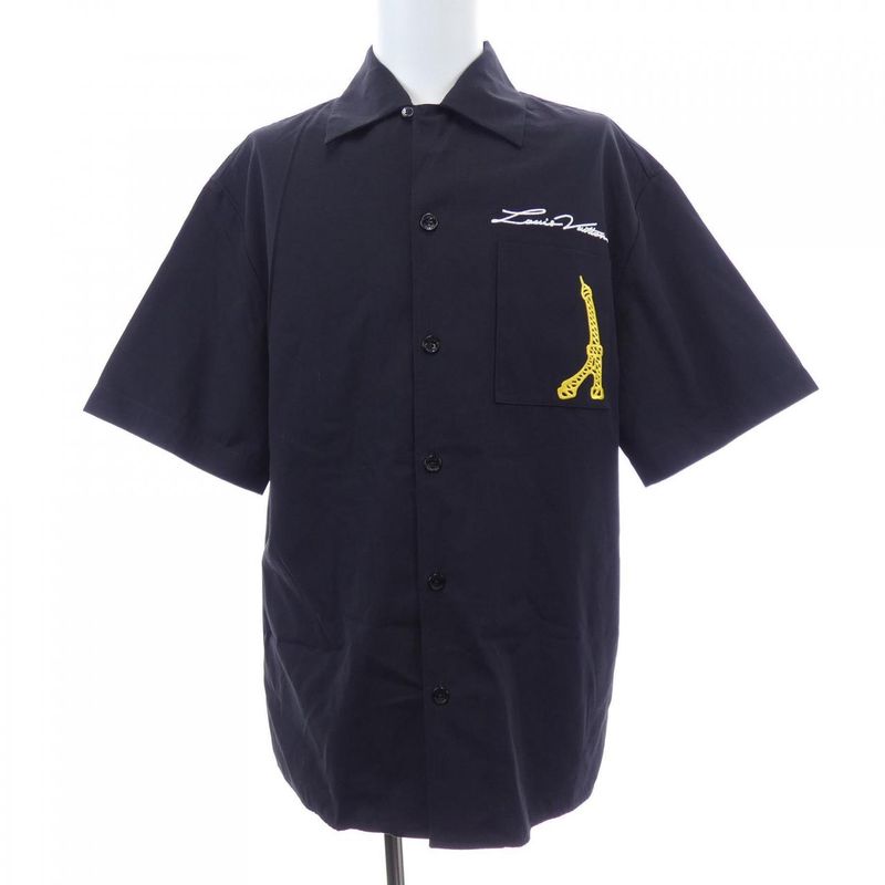 Louis Vuitton Open Collar Short Sleeve Cotton Shirt Hqs95wike S/S Shirt