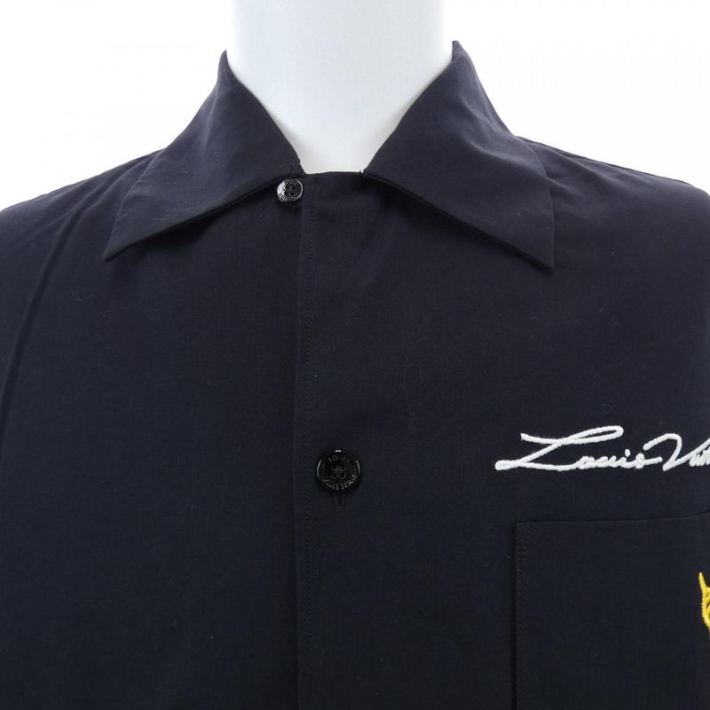 Louis Vuitton Open Collar Short Sleeve Cotton Shirt Hqs95wike S/S Shirt