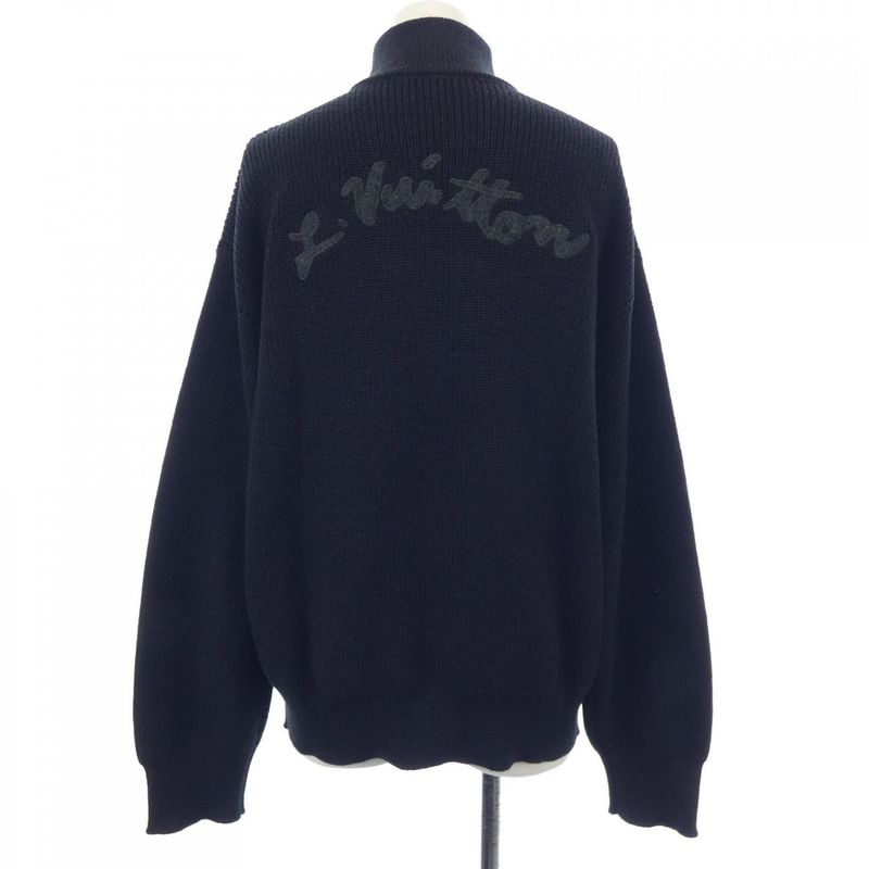 Louis Vuitton Signature Wool Half-zip Sweater Hmn10wzll Knit