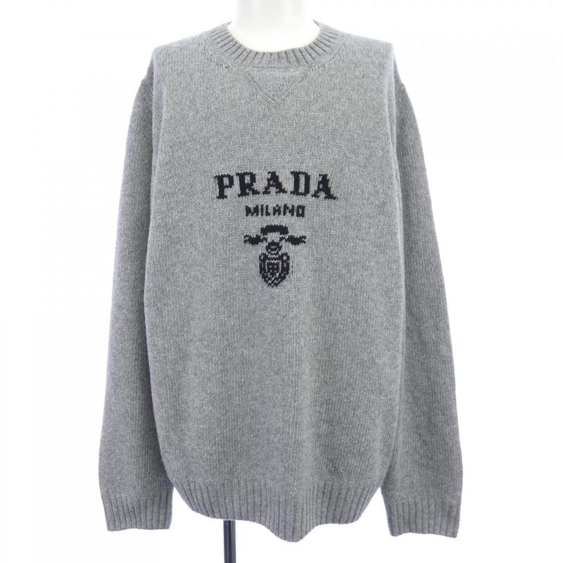 Prada Wool And Cashmere Crew Neck Sweater Umb223 S211 1YMW Knit