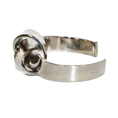 Celine Knot Flat Bangle S Size Bracelet Silver Color KH - OH