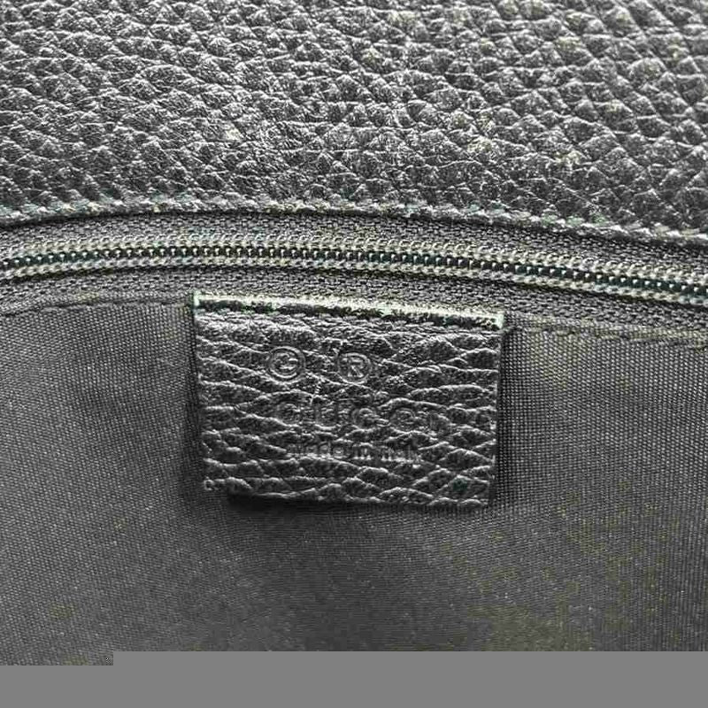 Gucci GG Pattern Shoulder Bag Tote Handbag Total Canvas Leather Black AN11 - OH