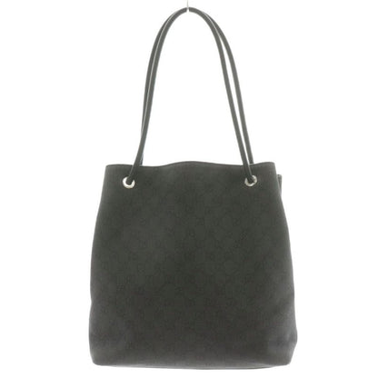 Gucci GG Pattern Shoulder Bag Tote Handbag Total Canvas Leather Black AN11 - OH