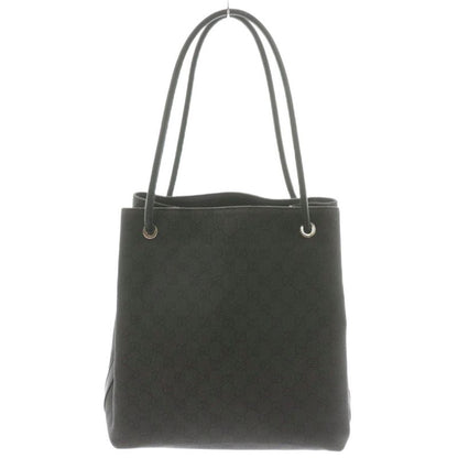 Gucci GG Pattern Shoulder Bag Tote Handbag Total Canvas Leather Black AN11 - OH