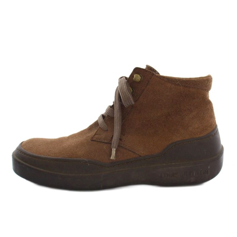 Louis Vuitton Chukka Boots Short Suede 7.5 Brown YM