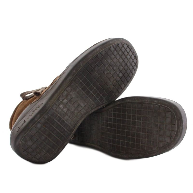 Louis Vuitton Chukka Boots Short Suede 7.5 Brown YM