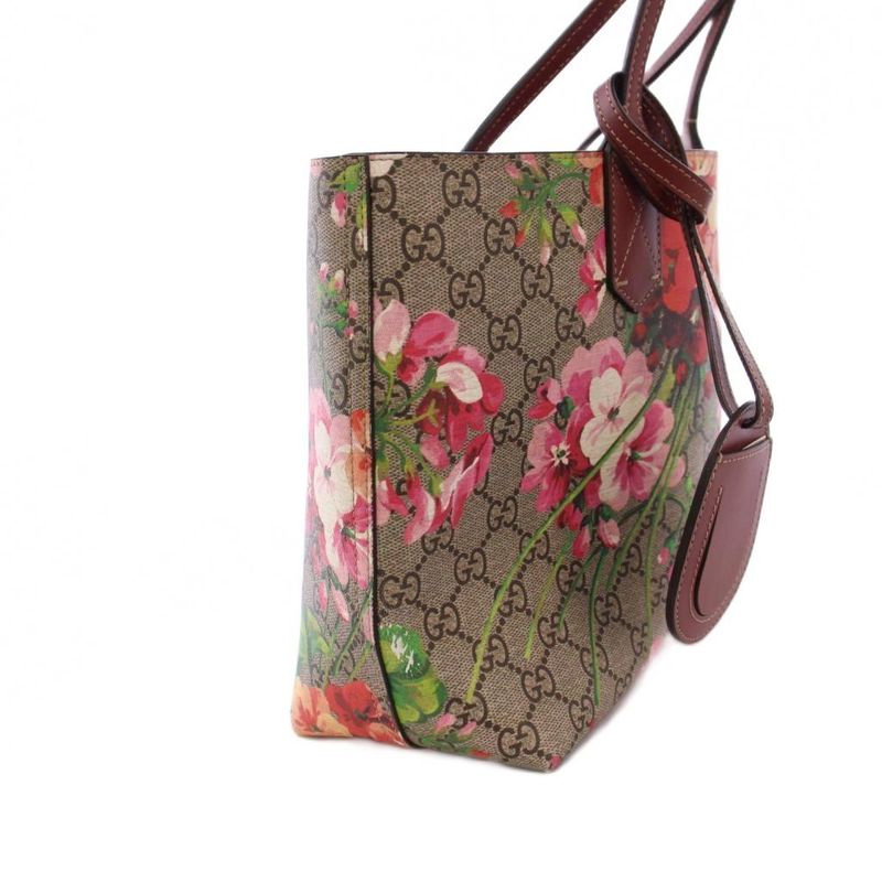 Gucci GG Blooms Tote Handbag Reversible Red Beige 372613 KH - OH