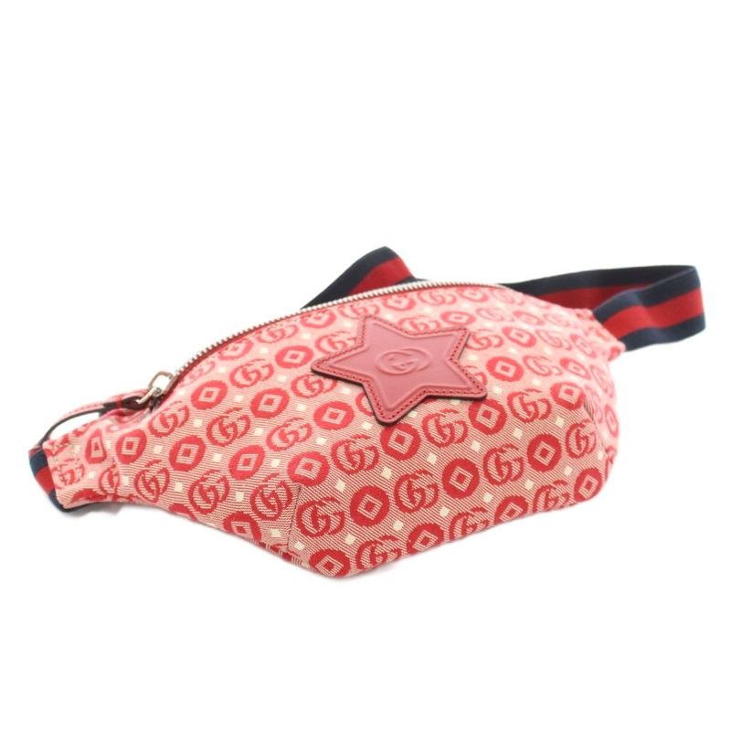 Gucci Childrens Waist Bag Body Bag Interlocking G Canvas Red 502095 YT - OH
