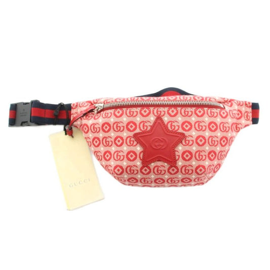 Gucci Childrens Waist Bag Body Bag Interlocking G Canvas Red 502095 YT - OH