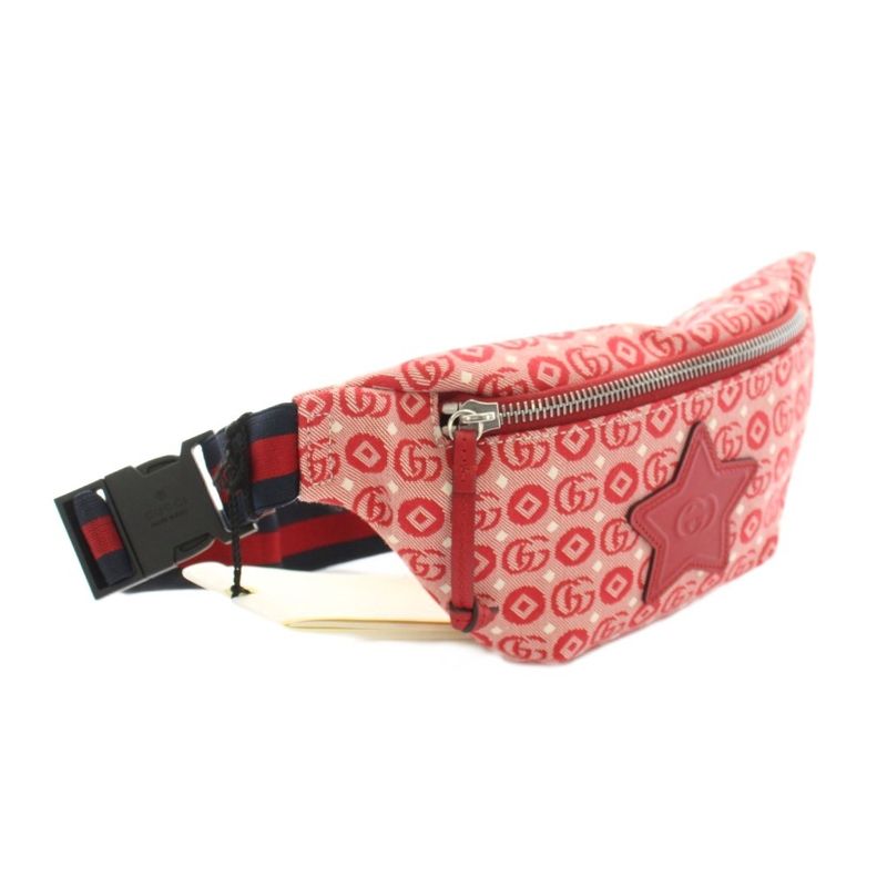 Gucci Childrens Waist Bag Body Bag Interlocking G Canvas Red 502095 YT - OH