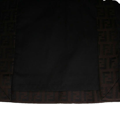 Fendi Tight Skirt Mimore Long Zucca Pattern Bicolor 40 Brown Black BB
