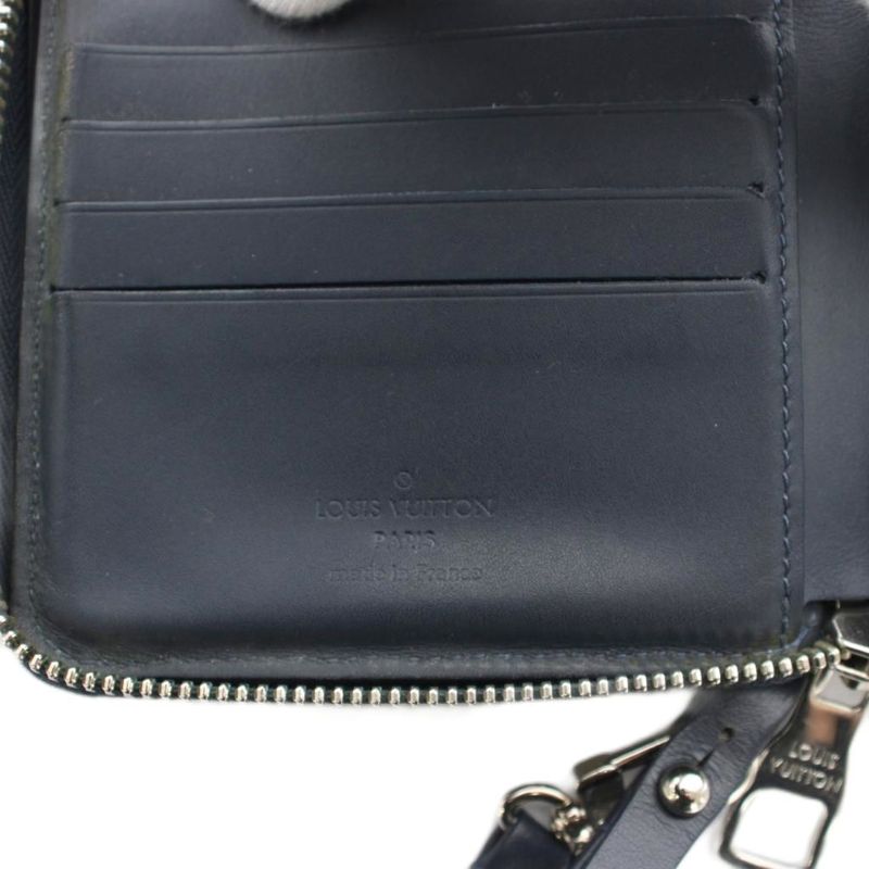Louis Vuitton Zippy Compact Wallet Fold Change Purse Round Zip Canvas Monogram