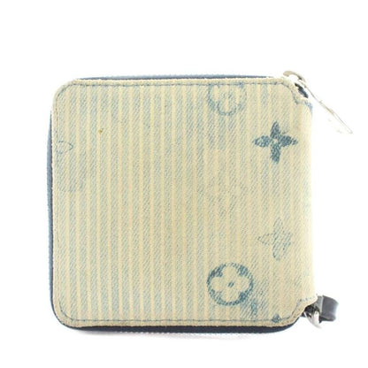 Louis Vuitton Zippy Compact Wallet Fold Change Purse Round Zip Canvas Monogram