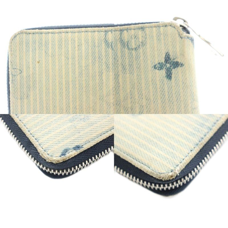 Louis Vuitton Zippy Compact Wallet Fold Change Purse Round Zip Canvas Monogram