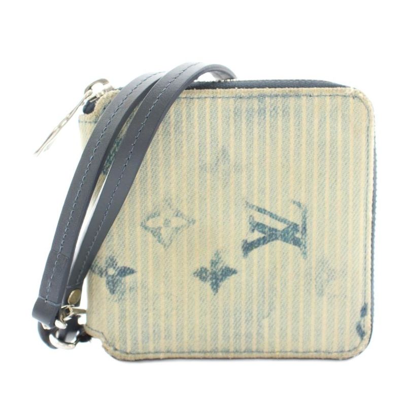 Louis Vuitton Zippy Compact Wallet Fold Change Purse Round Zip Canvas Monogram