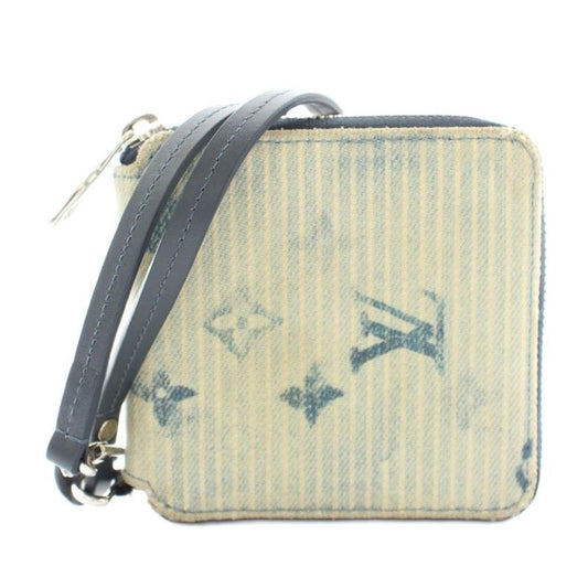 Louis Vuitton Zippy Compact Wallet Fold Change Purse Round Zip Canvas Monogram