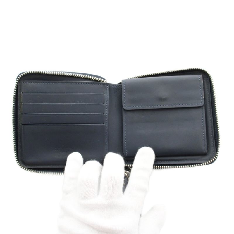 Louis Vuitton Zippy Compact Wallet Fold Change Purse Round Zip Canvas Monogram