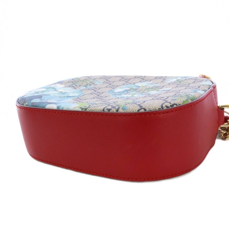 Gucci GG Blooms Supreme Chain Shoulder Bag Beige Red 546313 KH - OH