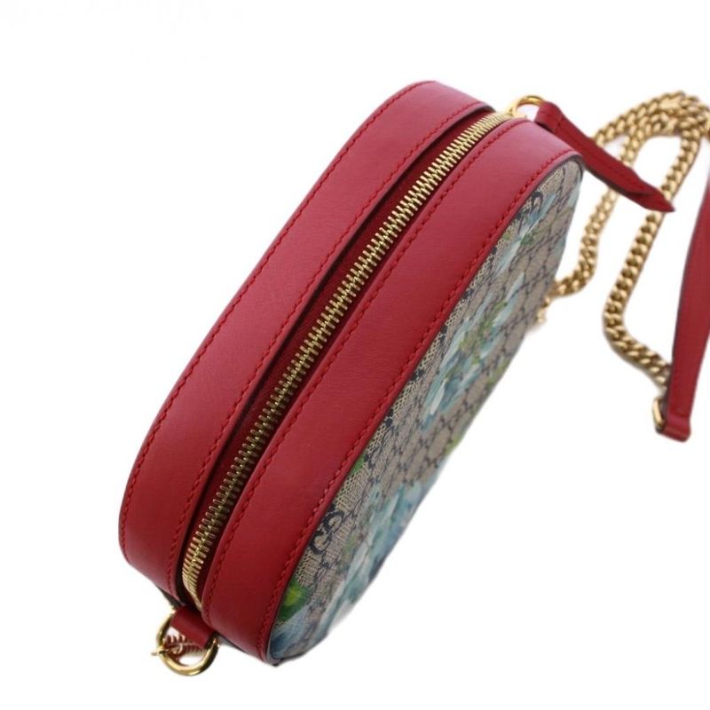 Gucci GG Blooms Supreme Chain Shoulder Bag Beige Red 546313 KH - OH