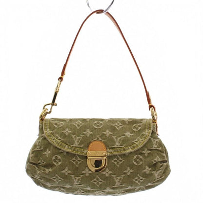 Louis Vuitton Monogram Denim Mini Pleated Handbag Khaki M95217 KH - OH